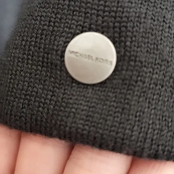 Michael Kors Size L Black Zip Front Cardigan Sweater, Wool Blend, EUC - Picture 4 of 11